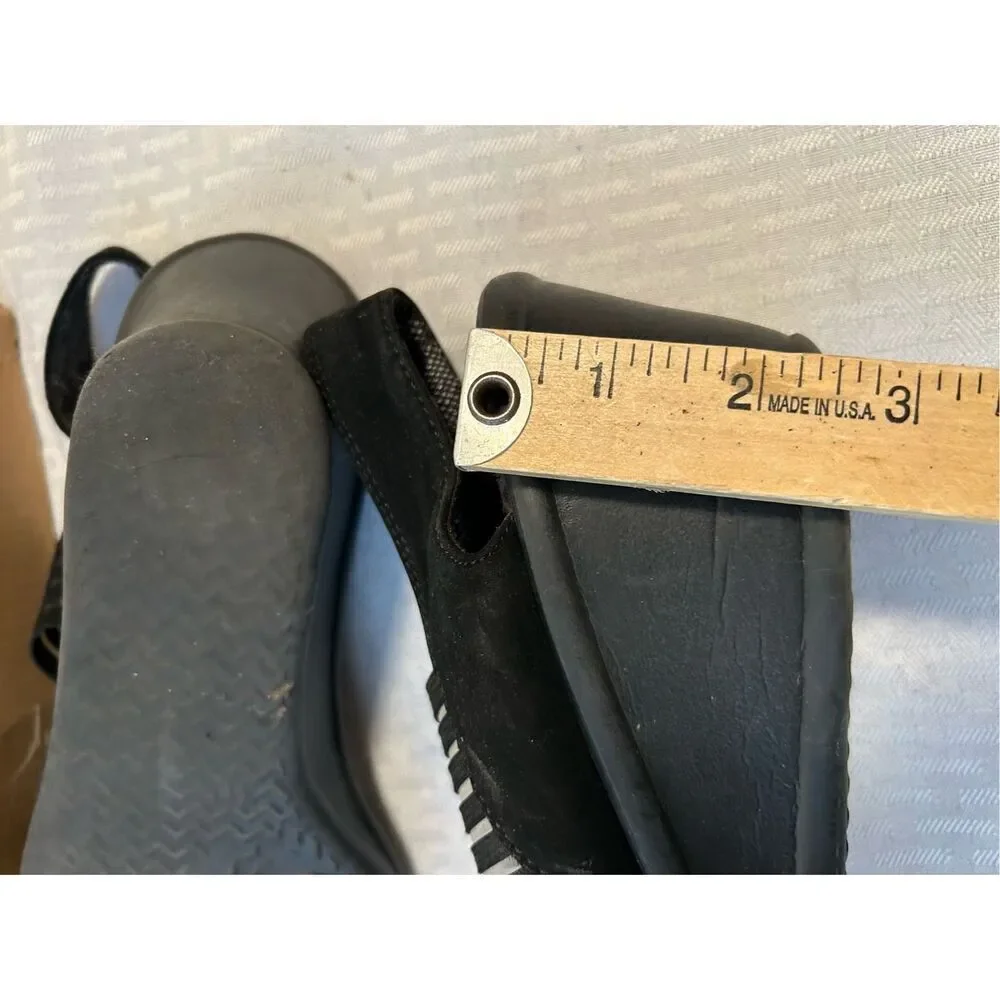 Skechers‎ black wedges scrappy size 11 sn#38472